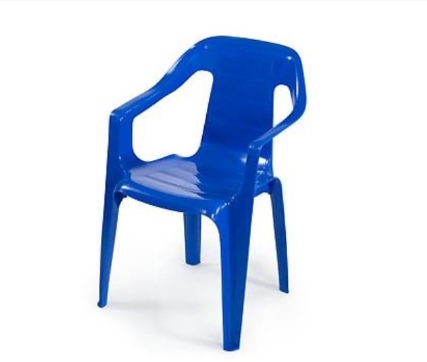 blue clear chair